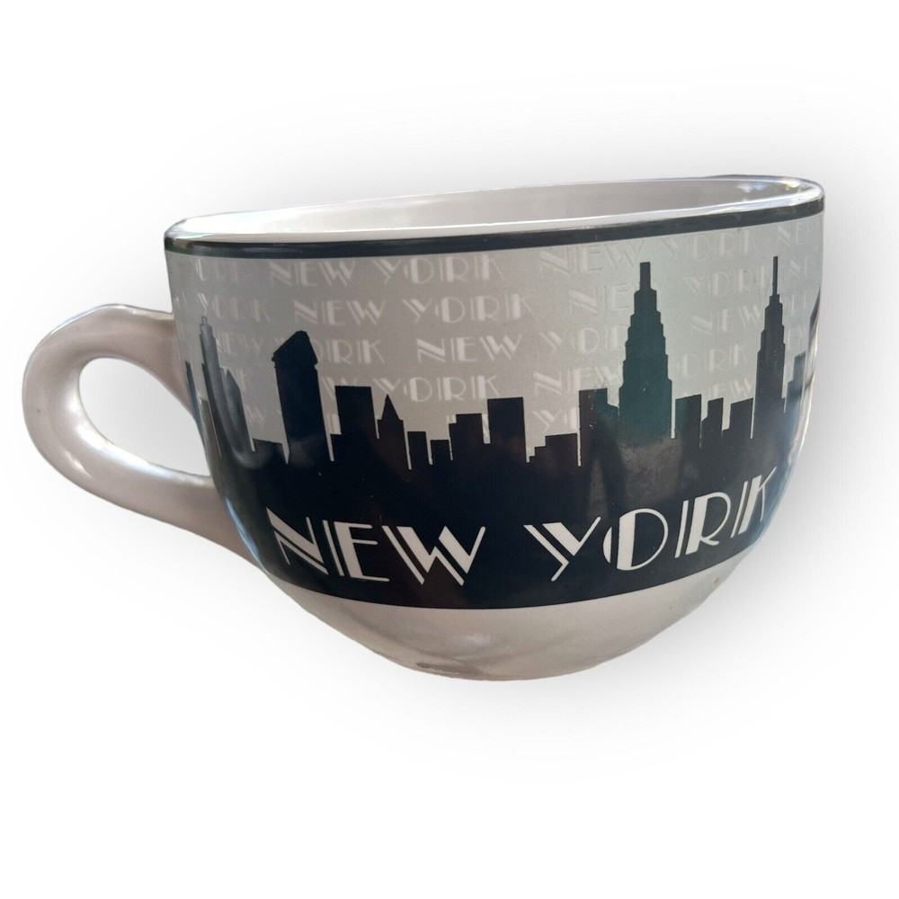 New York Skyline NYC Souvenir Coffee Mug Or Soup Bowl City Merchandise 5” X 3.5”